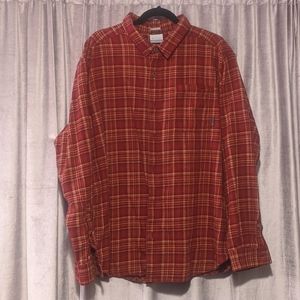 Columbia 🏞️ Red Plaid Fleece Shirt
